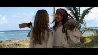 Elizabeth et Jack sur l'île au Rhum lol !!!