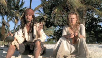 Jack et Elizabeth sur l'île déserte